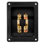 Csavaros – 4 banánaljzatos hangfalcsatlakozó - bi-wire terminál - aranyozott