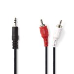 JACK/RCA kábel – 3.5mm stereo jack/2cinch, left/right – NEDIS – 5m