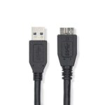 USB kábel – USB-A 3.2/USB micro-B dugó átjátszó – NEDIS