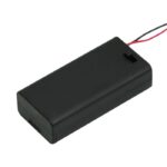 Elemtartó, zárt, kapcsolóval – 2xAA