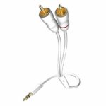 JACK/RCA kábel – 3.5mm stereo jack/2cinch, left/right – INAKUSTIK STAR – 1.5m